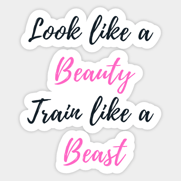 Look Like a Beauty, Train Like a Beast - Pole Dance Design Sticker by Liniskop